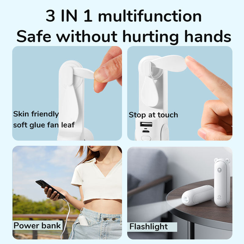 MINI WiATRACZEK Z LATARKĄ I POWERBANKIEM!